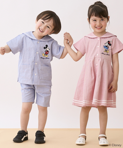 petit main(プティマイン)の「【Disney】セーラーワンピース(シャツワンピース・キッズ・レッド/オフホワイト・80cm/90cm/110cm/100cm/120cm/130cm)」の7枚目の写真