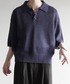 ELLUV（エルブ）の「【ELLUV/エルヴ】エレガンスラメシアー ショート丈 半袖ニットポロシャツ（ポロシャツ・S）」
