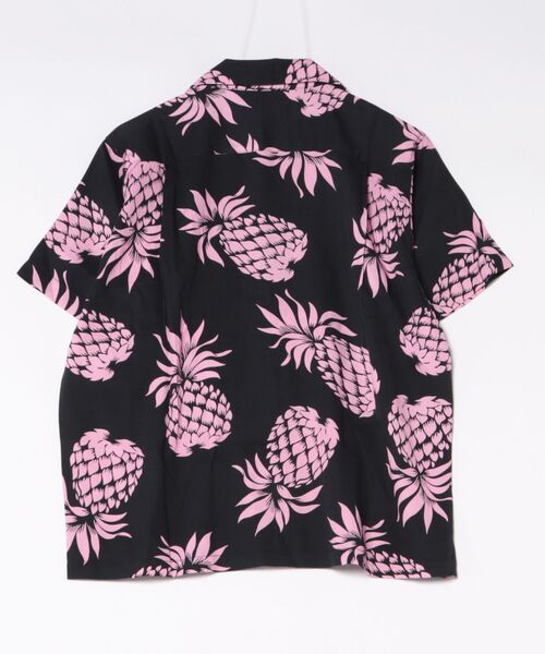 HOUSTON（ヒューストン）の「HOUSTON アロハシャツ（PINEAPPLE）（シャツ/ブラウス・レディース・ネイビー/ブラック/ゴールド/オリーブ/ブルー系その他/チャコール・1）」の8枚目の写真