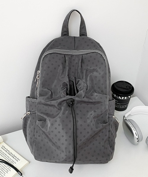Vipoa(ヴィポア)の「Dot string nylon backpack(バックパック/リュック・レディース・グレー/ブラック・FREE)」の21枚目の写真