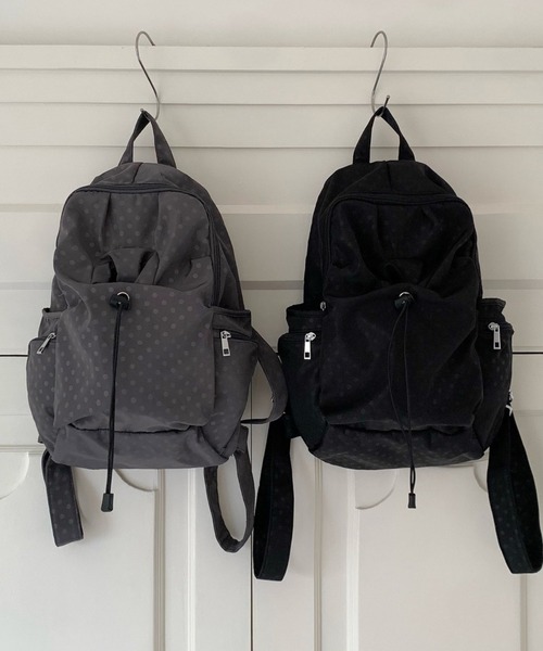 Vipoa(ヴィポア)の「Dot string nylon backpack(バックパック/リュック・レディース・グレー/ブラック・FREE)」の19枚目の写真