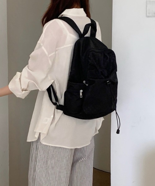 Vipoa(ヴィポア)の「Dot string nylon backpack(バックパック/リュック・レディース・グレー/ブラック・FREE)」の10枚目の写真