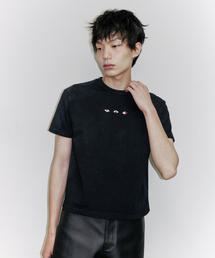 OGI（オギ）の「刺繍ラインストーンTシャツ（Tシャツ/カットソー）」