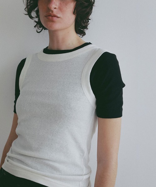ETRE TOKYO(エトレトウキョウ)の「フライスコンパクトTee(Tシャツ/カットソー・レディース・ホワイト/アイボリー/ブラック・FREE)」の8枚目の写真
