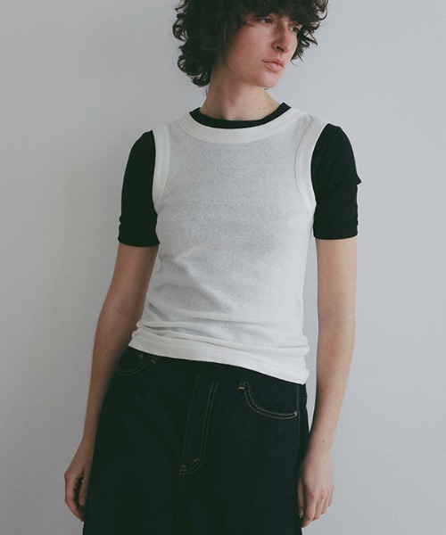 ETRE TOKYO(エトレトウキョウ)の「フライスコンパクトTee(Tシャツ/カットソー・レディース・ホワイト/アイボリー/ブラック・FREE)」の9枚目の写真