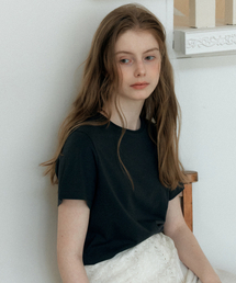 ベーシックテンセルTシャツ_チャコール