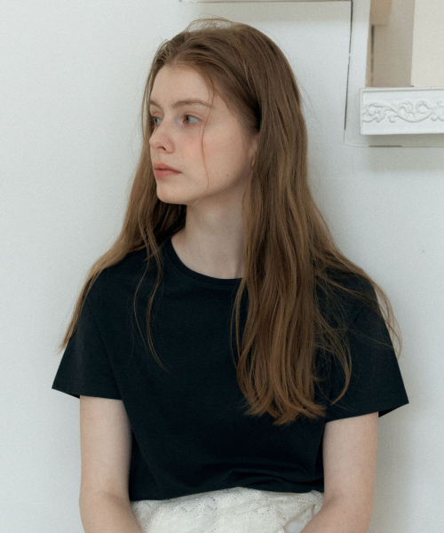 YUPPE（ヨッペ）の「ベーシックテンセルTシャツ_チャコール（Tシャツ/カットソー・レディース・その他・SMALL/MEDIUM）」の2枚目の写真