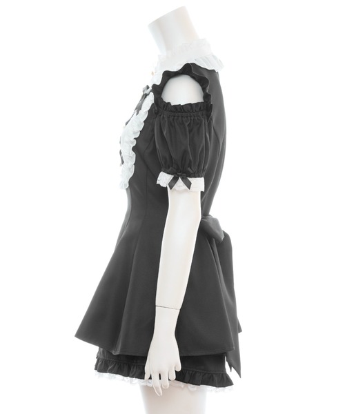 Secret Honey(シークレットハニー)の「ヨークレースアップセットアップ(セットアップ・レディース・ブラックミックス/ブラック・MEDIUM)」の7枚目の写真