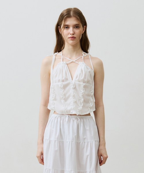 ARI(アリ)の「REVE CORSET SMOCKED TOP / WHITE(シャツ/ブラウス・レディース・ホワイト・FREE)」の3枚目の写真