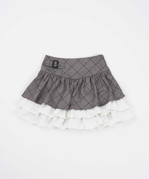 OLIVE des OLIVE（オリーブデオリーブ）の「【Belle Charme】Color Block Tiered Skirt（スカート・レディース・ベージュ/グレー/ブラック・FREE）」の8枚目の写真