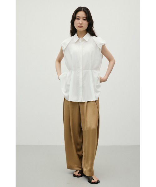 STYLEMIXER(スタイルミキサー)の「バルーンスリーブフレアシャツ(シャツ/ブラウス・レディース・ベージュ系その他/ブルー系その他/ホワイト・FREE)」の5枚目の写真