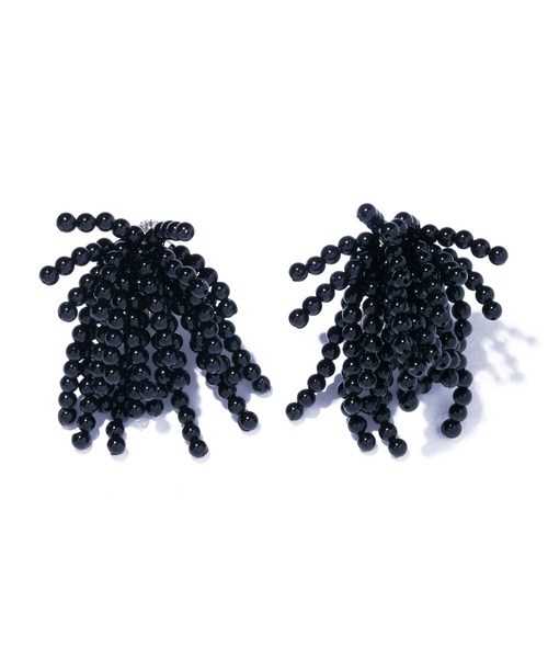 IRIS47（イリスフォーセブン）の「【IRIS 47】gordian earring onyx/ゴーディアン イヤリング オニキス BO273（イヤリング・レディース・ブラック・FREE）」の2枚目の写真
