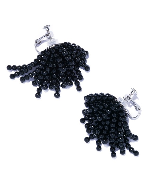 IRIS47（イリスフォーセブン）の「【IRIS 47】gordian earring onyx/ゴーディアン イヤリング オニキス BO273（イヤリング・レディース・ブラック・FREE）」の3枚目の写真