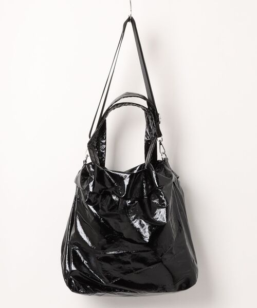 SHEL'TTER ORIGINAL(シェルターオリジナル)の「ソフトワッシャービッグバッグ(ショルダーバッグ・レディース・ブラック/シルバー・FREE)」の6枚目の写真