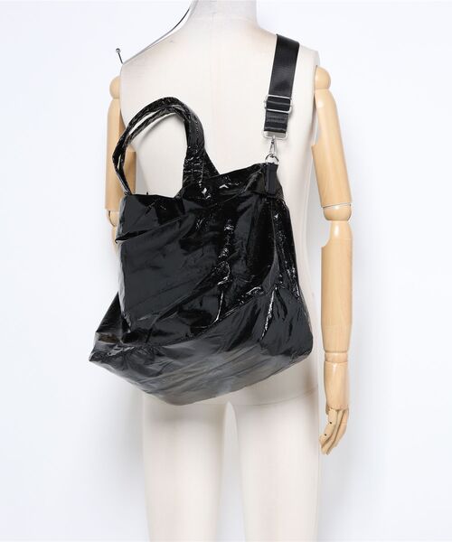 SHEL'TTER ORIGINAL(シェルターオリジナル)の「ソフトワッシャービッグバッグ(ショルダーバッグ・レディース・ブラック/シルバー・FREE)」の3枚目の写真