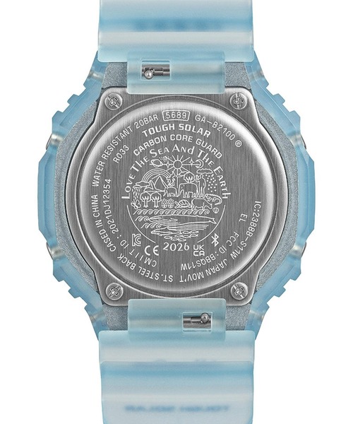 G-SHOCK（ジーショック）の「Love The Sea And The Earth / ICERC Japanコラボ / GA-B2100KB-2AJR（アナログ腕時計・メンズ・クリアブルー・FREE）」の3枚目の写真