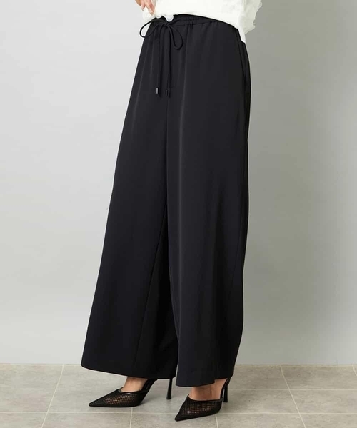 MICHEL KLEIN（ミッシェル・クラン）の「[リラックスボトム]ドローストリング ワイドパンツ（その他パンツ・レディース・カーキ/ブラック・40/38）」の12枚目の写真