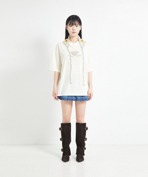 ボクシーサンダーグラフィックTシャツ(クリーム)