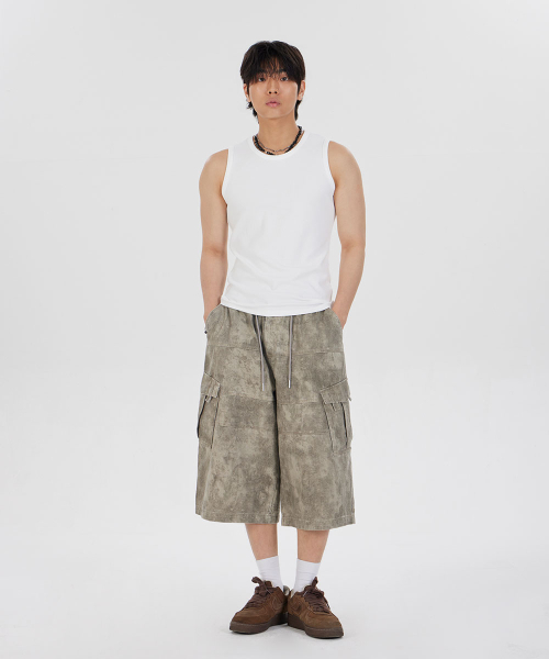 MAKEITTO(メイキット)の「ダスティカーゴバミューダパンツ_カーキ(その他パンツ・メンズ・カーキ・MEDIUM/LARGE/X-LARGE)」の2枚目の写真