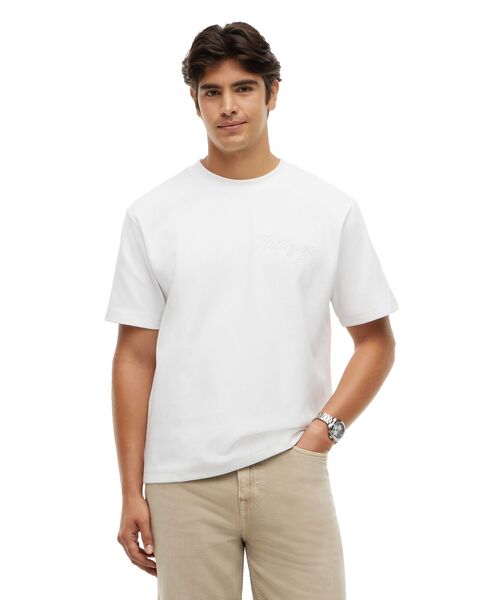 TOMMY HILFIGER(トミーヒルフィガー)の「ジャカードロープロゴ入りリラックスTシャツ(Tシャツ/カットソー・メンズ・ブルー/ホワイト/ネイビー・LARGE/X-LARGE/SMALL/MEDIUM)」の2枚目の写真
