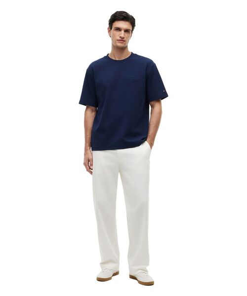 TOMMY HILFIGER(トミーヒルフィガー)の「ジャカードロープロゴ入りリラックスTシャツ(Tシャツ/カットソー・メンズ・ブルー/ホワイト/ネイビー・LARGE/X-LARGE/SMALL/MEDIUM)」の13枚目の写真