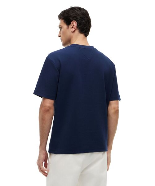 TOMMY HILFIGER(トミーヒルフィガー)の「ジャカードロープロゴ入りリラックスTシャツ(Tシャツ/カットソー・メンズ・ブルー/ホワイト/ネイビー・LARGE/X-LARGE/SMALL/MEDIUM)」の5枚目の写真