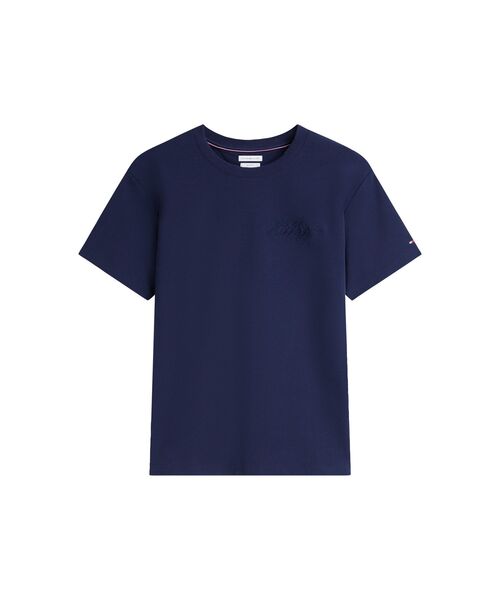 TOMMY HILFIGER(トミーヒルフィガー)の「ジャカードロープロゴ入りリラックスTシャツ(Tシャツ/カットソー・メンズ・ブルー/ホワイト/ネイビー・LARGE/X-LARGE/SMALL/MEDIUM)」の6枚目の写真