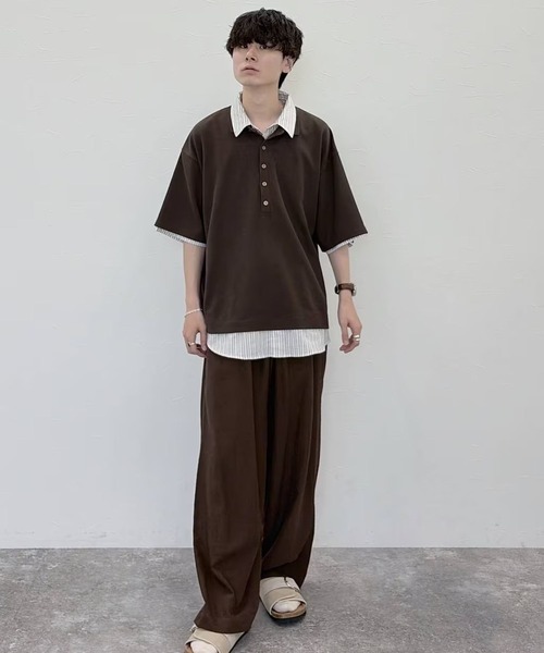 niko and...(ニコアンド)の「ヨウリュウワイドイージーパンツ(その他パンツ・メンズ・ブラウン/その他1/ブラック・MEDIUM/LARGE)」の7枚目の写真