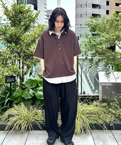 niko and...(ニコアンド)の「ヨウリュウワイドイージーパンツ(その他パンツ・メンズ・ブラウン/その他1/ブラック・MEDIUM/LARGE)」の5枚目の写真