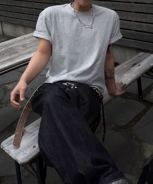 THE MILE(ザマイル)の「ガーメンツクロップ無地クルーネック_ダークブラウン(Tシャツ/カットソー・メンズ・その他・SMALL/MEDIUM/LARGE/X-LARGE)」の5枚目の写真