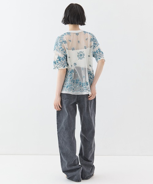 TAAKK(ターク)の「【TAAKK/ターク】Mesh T-shirts/メッシュTシャツ(Tシャツ/カットソー・レディース・ホワイト/ブラック・2)」の17枚目の写真