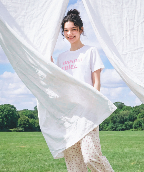 MASMARULEZ APPAREL(マスマルールズ アパレル)の「MSMRZ Cool Cotton T-shirt_White_4 Colors(Tシャツ/カットソー・レディース・ブラック/ピンク/レッド/ミント・SMALL/MEDIUM/LARGE)」の7枚目の写真