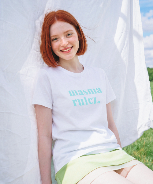 MASMARULEZ APPAREL(マスマルールズ アパレル)の「MSMRZ Cool Cotton T-shirt_White_4 Colors(Tシャツ/カットソー・レディース・ブラック/ピンク/レッド/ミント・SMALL/MEDIUM/LARGE)」の8枚目の写真