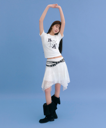 ROLAROLA | LACE UNBALANCE SKIRT WHITE(スカート)