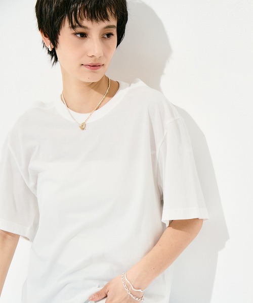INSCRIRE（アンスクリア）の「[INSCRIRE/アンスクリア]Raffy Gauze 2-Way T-Shirt（Tシャツ/カットソー・レディース・ホワイト・S）」の3枚目の写真