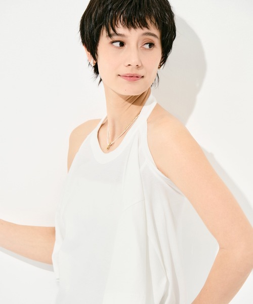 INSCRIRE（アンスクリア）の「[INSCRIRE/アンスクリア]Raffy Gauze 2-Way T-Shirt（Tシャツ/カットソー・レディース・ホワイト・S）」の7枚目の写真