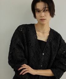 SALON adam et rope' | Cut off embroidery ブラウス(シャツ/ブラウス)