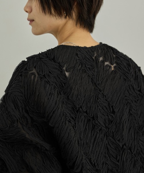 SALON adam et rope'(サロン アダム エ ロペ)の「Cut off embroidery ブラウス(シャツ/ブラウス・レディース・キナリ/ブラック・FREE)」の11枚目の写真