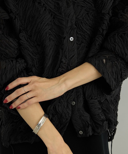 SALON adam et rope'(サロン アダム エ ロペ)の「Cut off embroidery ブラウス(シャツ/ブラウス・レディース・キナリ/ブラック・FREE)」の12枚目の写真