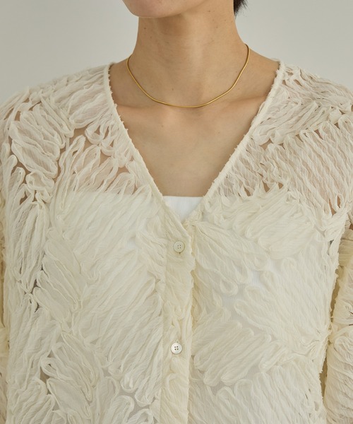 SALON adam et rope'(サロン アダム エ ロペ)の「Cut off embroidery ブラウス(シャツ/ブラウス・レディース・キナリ/ブラック・FREE)」の16枚目の写真