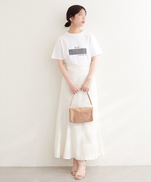 natural couture(ナチュラルクチュール)の「アソートCATフォトT(Tシャツ/カットソー・レディース・オフホワイト/スミクロ/その他1・FREE)」の5枚目の写真