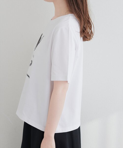 natural couture(ナチュラルクチュール)の「アソートCATフォトT(Tシャツ/カットソー・レディース・オフホワイト/スミクロ/その他1・FREE)」の21枚目の写真