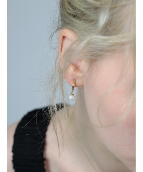 Bilan(ビラン)の「【BILAN】( 金属アレルギー軽減 サージカルステンレス ) Pearl Drop Pierce / パールドロップピアス(ピアス(両耳用)・レディース・ゴールド・FREE)」の6枚目の写真