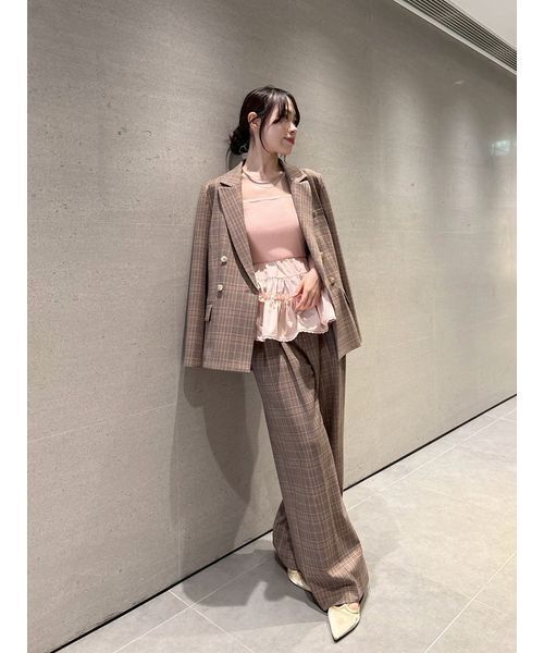 LILY BROWN(リリーブラウン)の「ベルト付きスラックス(その他パンツ・レディース・ベージュ/ダークネイビー/チェック・0/1)」の22枚目の写真