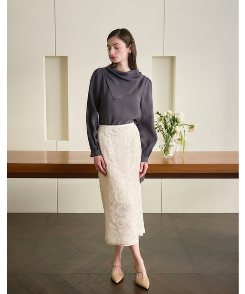 GIEMAR（ジエマル）の「スパンコールスカートアイボリー（スカート・レディース・その他・SMALL/MEDIUM/LARGE）」の4枚目の写真