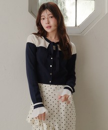 fupel | bicolor ribbon cardigan / バイカラーリボンカーディガン(カーディガン/ボレロ)