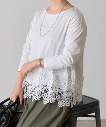BEARDSLEY | 裾レースフレアカットソー(Tシャツ/カットソー)