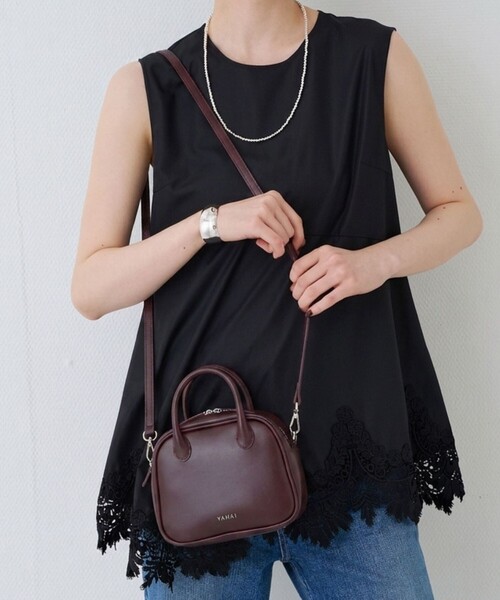 YAHKI（ヤーキ）の「【YAHKI/ヤーキ】ミニハンドルショルダーバッグ SOFT W FACE（トートバッグ・レディース・ボルドー・フリー）」の15枚目の写真