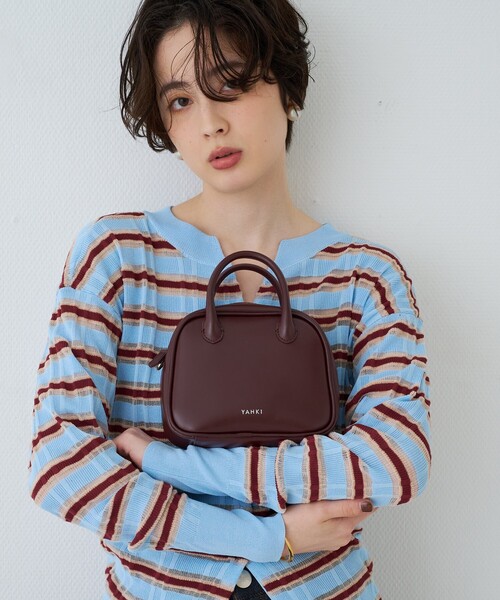 YAHKI（ヤーキ）の「【YAHKI/ヤーキ】ミニハンドルショルダーバッグ SOFT W FACE（トートバッグ・レディース・ボルドー・フリー）」の11枚目の写真