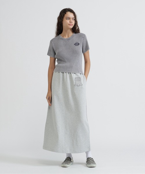 AVIREX(アヴィレックス)の「SIGNATURE VARSITY LOGO SWEAT SKIRT(スカート・レディース・オフホワイト/グレー/ブラック・M/S)」の11枚目の写真